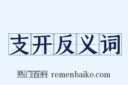 支开反义词是什么意思的图片